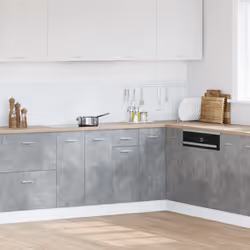 vidaXL Drawer Bottom Cabinet Kitchen Cabinet Concrete Grey Engineered Wood - Additional view 2