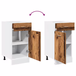 vidaXL Drawer Bottom Cabinet Kitchen Cabinet Unit Old Wood Engineered Wood - Additional view 6
