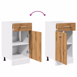 vidaXL Drawer Bottom Cabinet Kitchen Cabinet Unit Artisan Oak Engineered Wood - Additional view 6