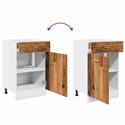 vidaXL Drawer Bottom Cabinet Kitchen Cabinet Unit Old Wood Engineered Wood - Additional view 6