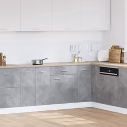 vidaXL Drawer Bottom Cabinet Kitchen Cabinet Concrete Grey Engineered Wood - Additional view 8