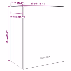 vidaXL Hanging Cabinet Wall Storage Cabinet Concrete Grey Engineered Wood - Additional view 10