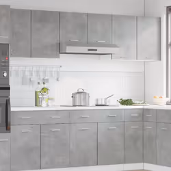 vidaXL Hanging Cabinet Wall Storage Cabinet Concrete Grey Engineered Wood