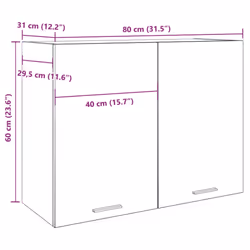 vidaXL Hanging Cabinet Wall Storage Cabinet Concrete Grey Engineered Wood