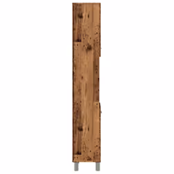 vidaXL Bathroom Cabinet Washroom Cupboard Storage Shelf Rack Engineered Wood - old wood - Additional view 4