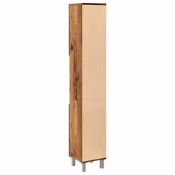 vidaXL Bathroom Cabinet Washroom Cupboard Storage Shelf Rack Engineered Wood - old wood - Additional view 5