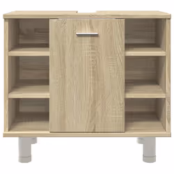vidaXL Bathroom Cabinet Sink Cupboard Vanity Unit Sonoma Oak Engineered Wood - Additional view 4