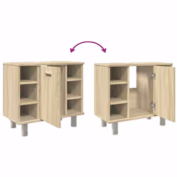 vidaXL Bathroom Cabinet Sink Cupboard Vanity Unit Sonoma Oak Engineered Wood - Additional view 9