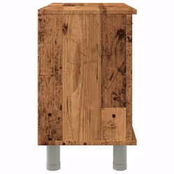 vidaXL Bathroom Cabinet Cupboard Storage Rack Sink Cabinet Engineered Wood - old wood - Additional view 5