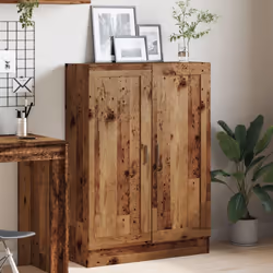 vidaXL Book Cabinet Storage Rack Bookshelf Bookcase Sideboard Engineered Wood - old wood