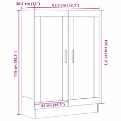 vidaXL Vitrine Cabinet Book Stand Rack Cupboard Highboard Engineered Wood - artisan oak - Additional view 10