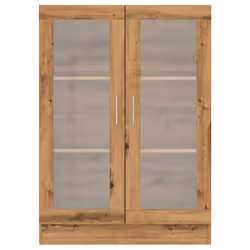 vidaXL Vitrine Cabinet Book Stand Rack Cupboard Highboard Engineered Wood - artisan oak - Additional view 4
