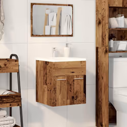 vidaXL Sink Cabinet Bathroom Vanity Unit Wall Storage Cupboard Engineered Wood - old wood, 41 x 38.5 x 46 cm - Additional view 2