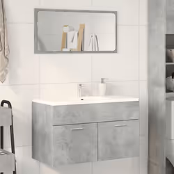 vidaXL Bathroom Sink Cabinet Storage Cupboard Concrete Grey Engineered Wood