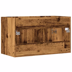vidaXL Sink Cabinet Bathroom Vanity Unit Wall Storage Cupboard Engineered Wood - old wood, 90 x 38.5 x 46 cm - Additional view 5