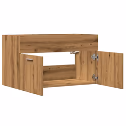 vidaXL Sink Cabinet Bathroom Vanity Unit Wall Storage Cupboard Engineered Wood - artisan oak, 90 x 38.5 x 46 cm - Additional view 6