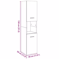 vidaXL Bathroom Hanging Cabinet Wall Cabinet Concrete Grey Engineered Wood