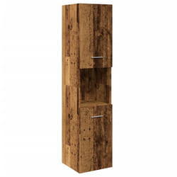 vidaXL Bathroom Cabinet Washroom Storage Shelf Laundry Cabinet Engineered Wood - old wood