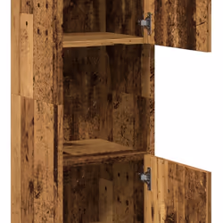 vidaXL Bathroom Cabinet Washroom Storage Shelf Laundry Cabinet Engineered Wood - old wood - Additional view 8