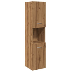 vidaXL Bathroom Cabinet Washroom Storage Shelf Laundry Cabinet Engineered Wood - artisian oak
