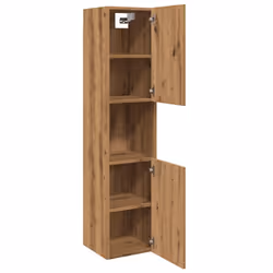 vidaXL Bathroom Cabinet Washroom Storage Shelf Laundry Cabinet Engineered Wood - artisian oak - Additional view 4