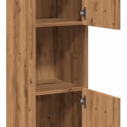 vidaXL Bathroom Cabinet Washroom Storage Shelf Laundry Cabinet Engineered Wood - artisian oak - Additional view 8