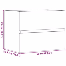 vidaXL Bathroom Cabinet Cupboard Vanity Unit Concrete Grey Engineered Wood