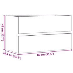 vidaXL Bathroom Hanging Cabinet Wall Cabinet Concrete Grey Engineered Wood - Additional view 10
