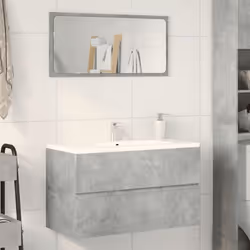 vidaXL Sink Cabinet Vanity Unit Storage Cupboard Concrete Grey Engineered Wood