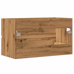 vidaXL Sink Cabinet Bathroom Vanity Unit Wall Storage Cupboard Engineered Wood - artisian oak, 90 x 38.5 x 45 cm - Additional view 5