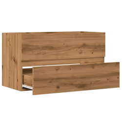 vidaXL Sink Cabinet Bathroom Vanity Unit Wall Storage Cupboard Engineered Wood - artisian oak, 90 x 38.5 x 45 cm - Additional view 6