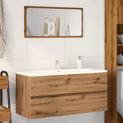 vidaXL Sink Cabinet Bathroom Vanity Unit Wall Storage Cupboard Engineered Wood - artisan oak, 100 x 38.5 x 45 cm - Additional view 2
