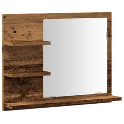 vidaXL Bathroom Mirror Cosmetic Mirror Washroom Makeup Mirror Engineered Wood - old wood