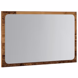 vidaXL LED Bathroom Mirror Toilet Mirror Washroom Wall Mirror Engineered Wood - old wood - Additional view 4