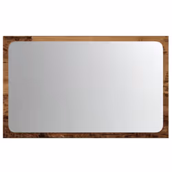 vidaXL LED Bathroom Mirror Toilet Mirror Washroom Wall Mirror Engineered Wood - old wood - Additional view 5
