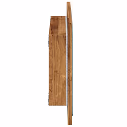 vidaXL LED Bathroom Mirror Toilet Mirror Washroom Wall Mirror Engineered Wood - old wood - Additional view 6