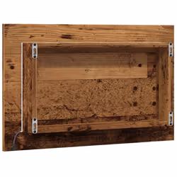 vidaXL LED Bathroom Mirror Toilet Mirror Washroom Wall Mirror Engineered Wood - old wood - Additional view 7