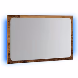 vidaXL LED Bathroom Mirror Toilet Mirror Washroom Wall Mirror Engineered Wood - artisan oak