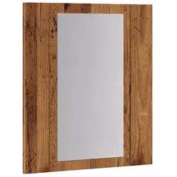 vidaXL LED Bathroom Mirror Cabinet Washroom Mirror Furniture Storage Cabinet - old wood - Additional view 5
