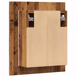 vidaXL LED Bathroom Mirror Cabinet Washroom Mirror Furniture Storage Cabinet - old wood - Additional view 9