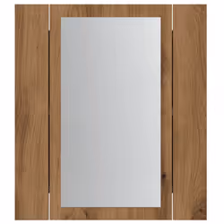 vidaXL LED Bathroom Mirror Cabinet Washroom Mirror Furniture Storage Cabinet - artisan oak - Additional view 6