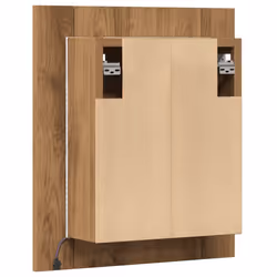 vidaXL LED Bathroom Mirror Cabinet Washroom Mirror Furniture Storage Cabinet - artisan oak - Additional view 9