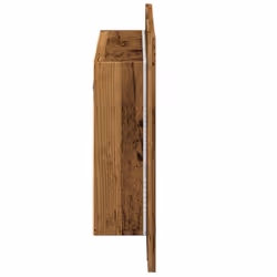 vidaXL LED Bathroom Mirror Cabinet Washroom Mirror Storage Cupboard Organiser - old wood - Additional view 7