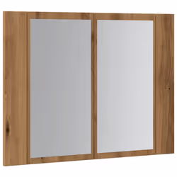 vidaXL LED Bathroom Mirror Cabinet Washroom Mirror Storage Cupboard Organiser - artisan oak - Additional view 5