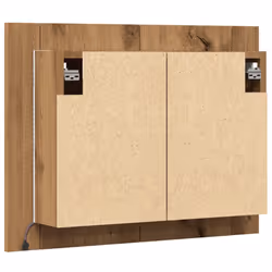 vidaXL LED Bathroom Mirror Cabinet Washroom Mirror Storage Cupboard Organiser - artisan oak - Additional view 8