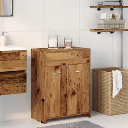 vidaXL Bathroom Cabinet Sink Cupboard Storage Vanity Unit Engineered Wood - old wood