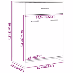 vidaXL Bathroom Cabinet Sink Cupboard Storage Vanity Unit Engineered Wood - old wood - Additional view 9