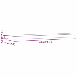 vidaXL Wall Shelves Storage Floating Shelf 4 pcs Old Wood Engineered Wood - Additional view 8