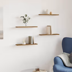 vidaXL Wall Shelves Storage Floating Shelf 4 pcs Artisan Oak Engineered Wood