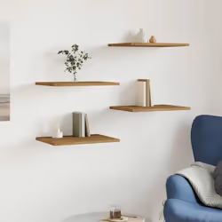 vidaXL Bookshelf Boards Floating Shelves Set 4 pcs Artisan Oak Engineered Wood